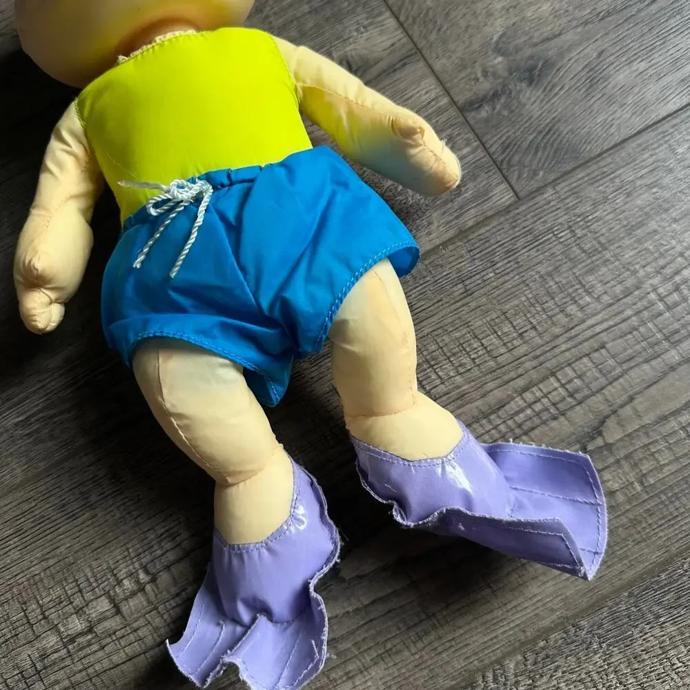 Rare vintage 90s Nickelodeon 1999 Tommy Pickles Rugrats Stuff Doll Swimming Toy